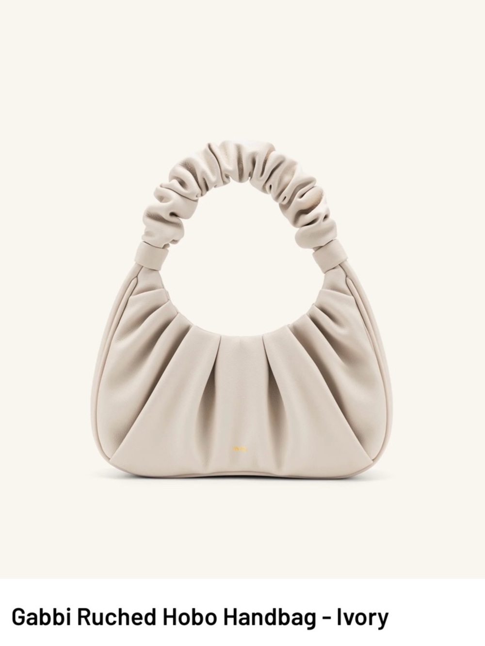 JW PEI Gabbi Ruched Hobo Handbag - Ivory